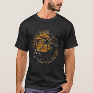 Orlando Strand Florida Vintage Solnedgång Palmträd T Shirt