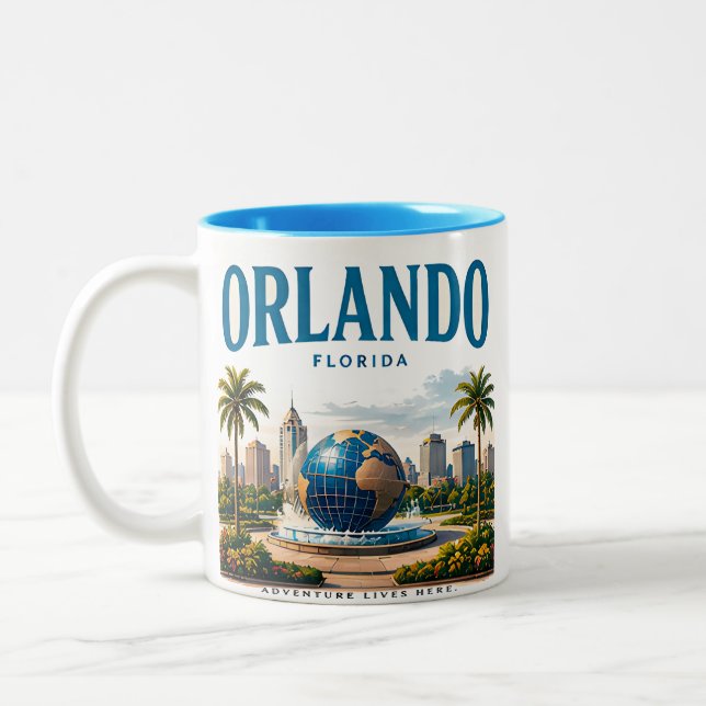 Orlando Sunshine Äventyr Två-Tonad Mugg (Vänster)