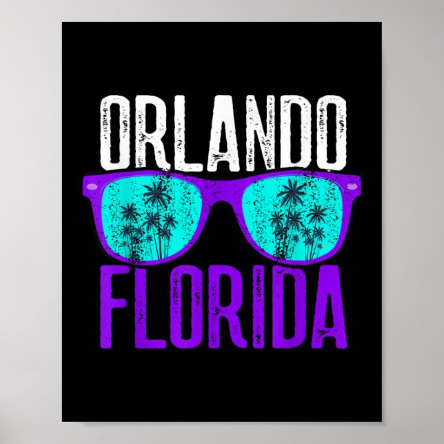 Orlando Tröjor Kvinnor Män Barn Orlando Florida St Poster (Framsidan)