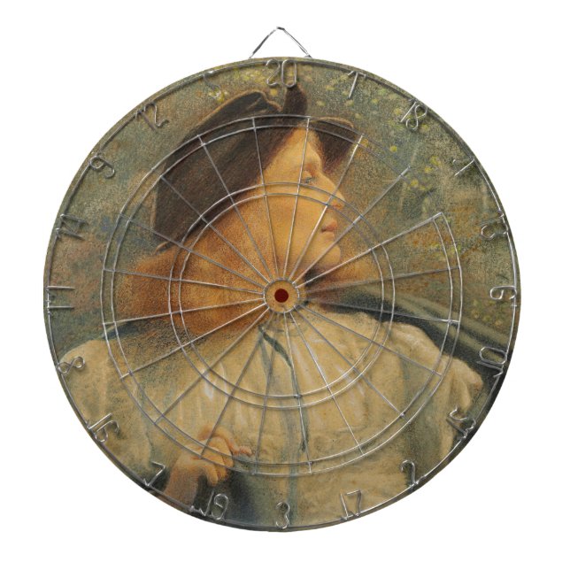 Orlando (vacker ung man) (av E.R. Hughes) Darttavla (Framsidan)