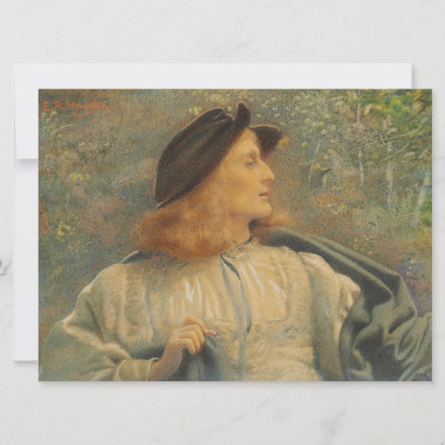 Orlando (vacker ung man) (av E.R. Hughes) Kort (Framsida)