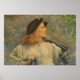 Orlando (vacker ung man) (av E.R. Hughes) Poster