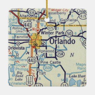 Orlando Vintage Karta Julgransprydnad Keramik