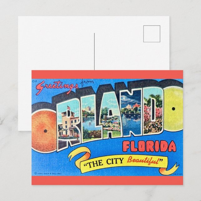 Orlando Vintage Välkomst vykort (Fram/baksida)