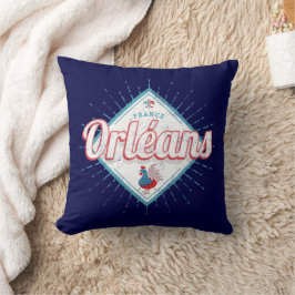 Orleans Loiret Frankrike Retro Tupp Vintage Kudde