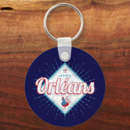 Orleans Loiret Frankrike Retro Tupp Vintage Nyckelring