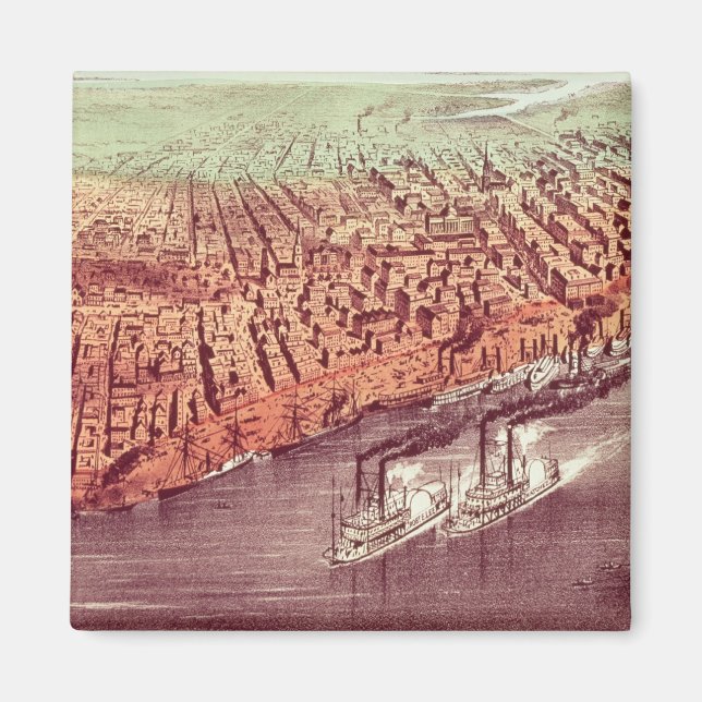 Orleans stad magnet (Framsidan)