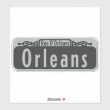 Orleans Street (Rue D'Orléans) Sign Sticker