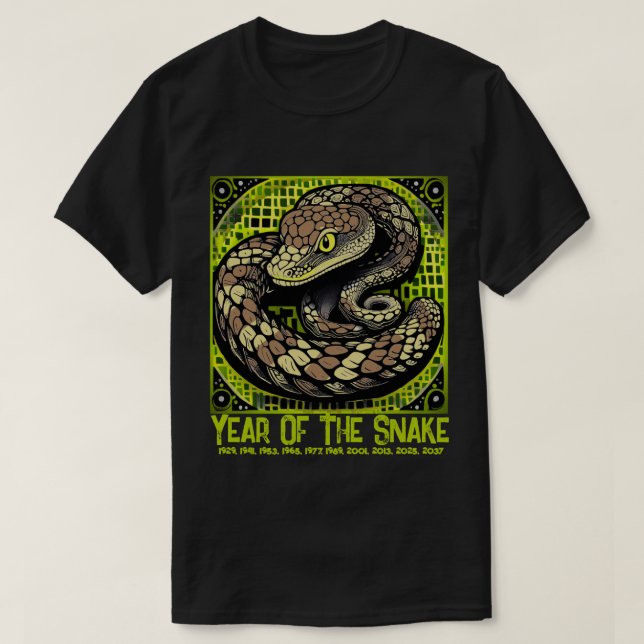 Orm, år för ormen t shirt (Design framsida)