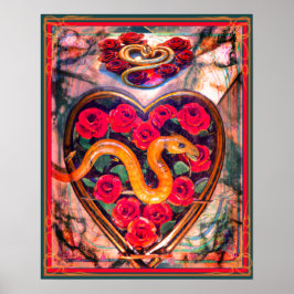 Orm, hjärta och Ro Dadin Valentine Poster