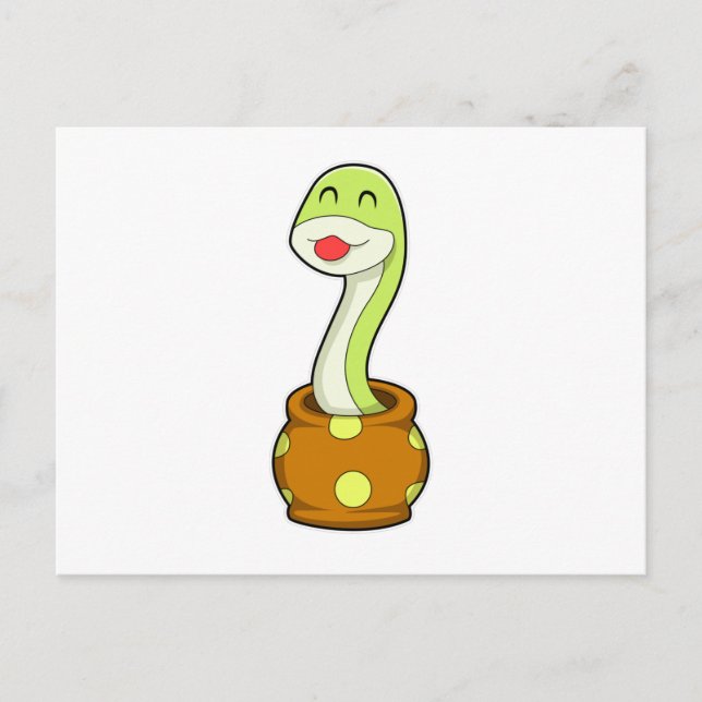 Orm i burk vykort (Framsida)