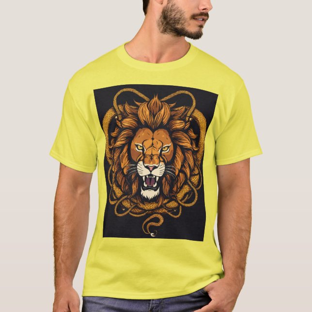Orm Kung Lion. T Shirt (Framsida)