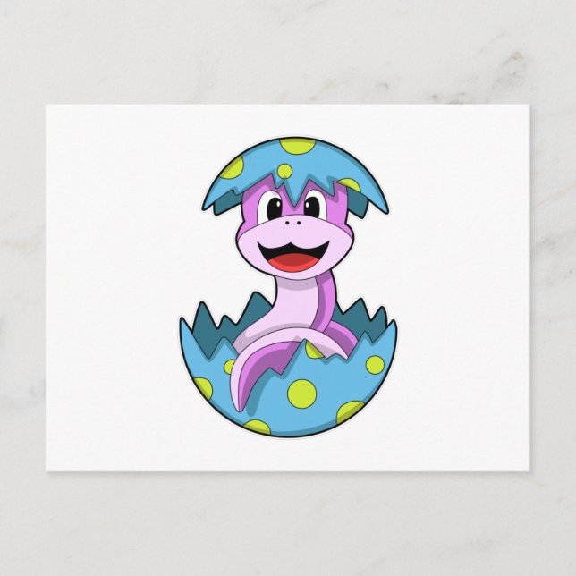 Orm med äggskal vykort (Framsida)