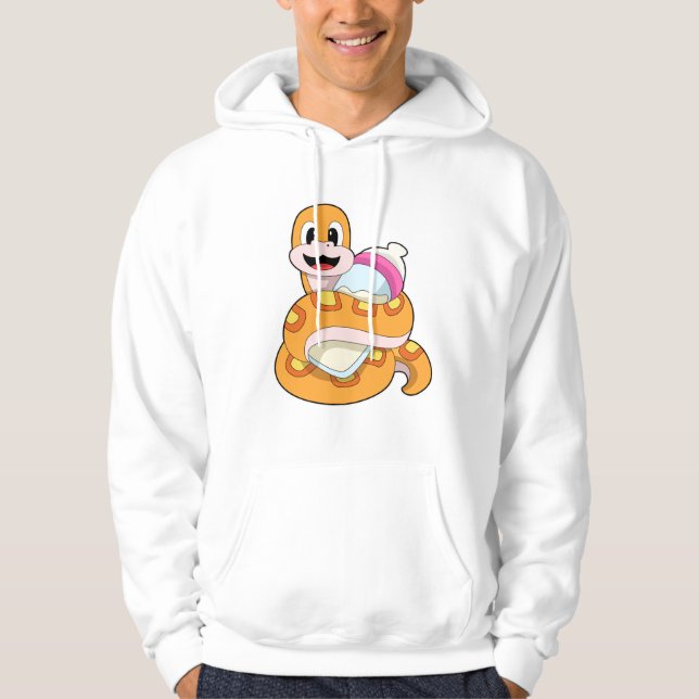 Orm med Baby flaska Hoodie (Framsida)