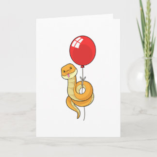 Orm med ballong kort