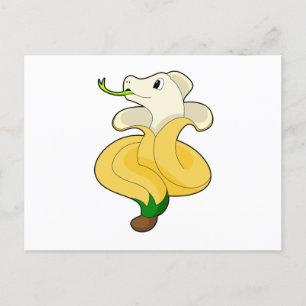 Orm med banan vykort