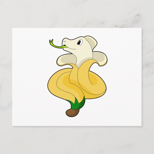 Orm med banan vykort (Framsida)