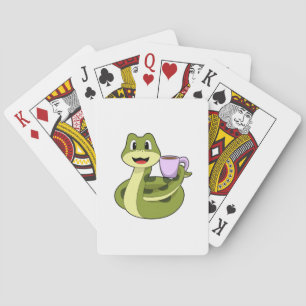 Orm med Kopp i kaffe Casinokort