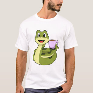 Orm med Kopp i kaffe T Shirt