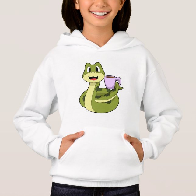 Orm med Kopp i kaffe T Shirt (Framsida)