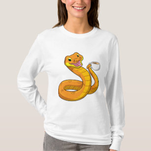 Orm med Kopp i kaffe T Shirt