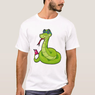 Orm med solglasögon & bok t shirt