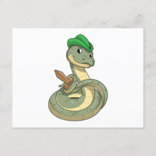 Orm med svärd vykort