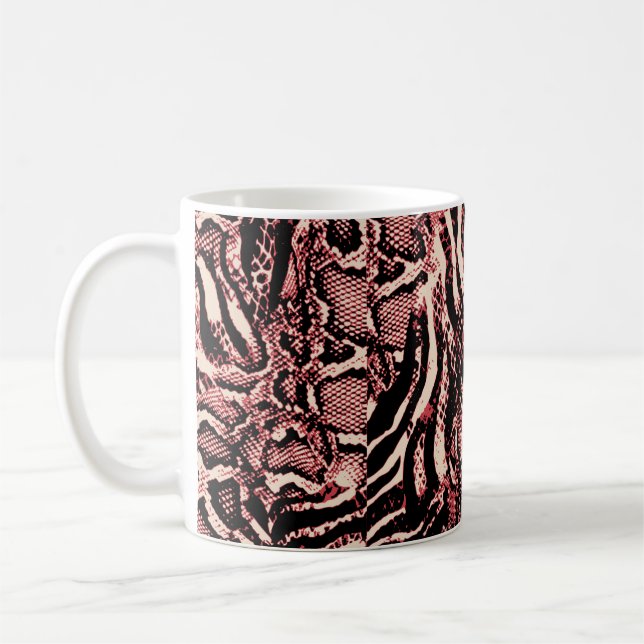 orm mönster struktur konsthandlare kaffemugg (Vänster)