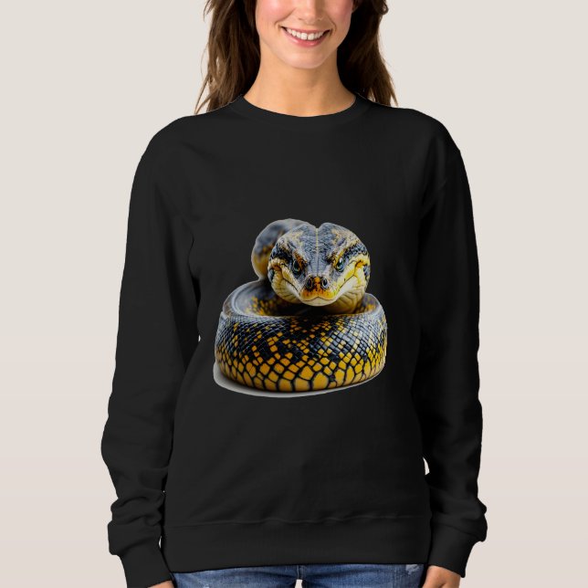 Orm python reptile mäktig hypnotis dominerande och t shirt (Framsida)