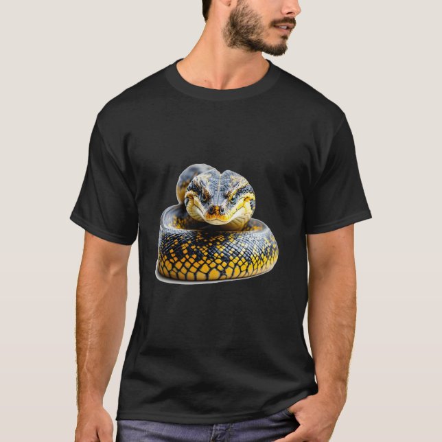Orm python reptile mäktig hypnotis dominerande och t shirt (Framsida)