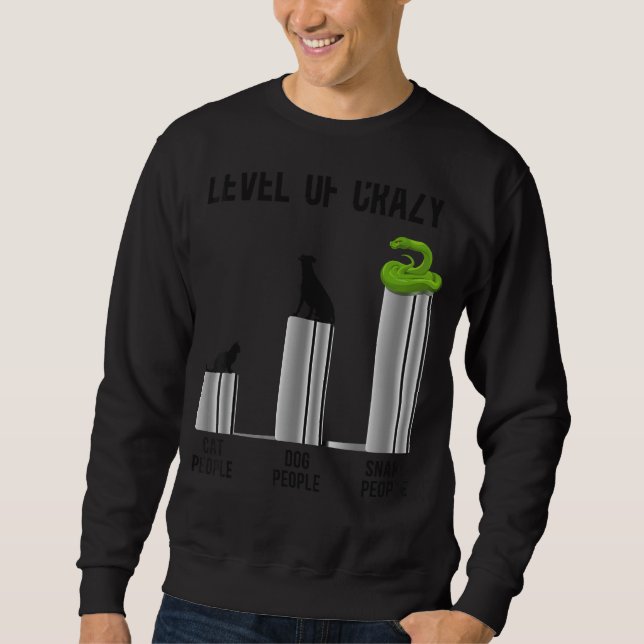 Orm-serpent-Hund för galna katter Lång Ärmad Tröja (Framsida)