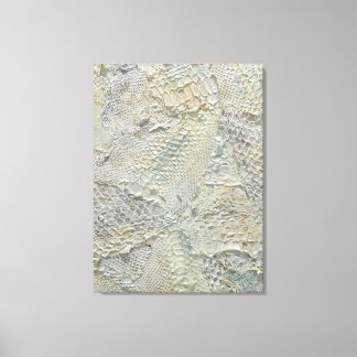 Orm - skal på serpent-väggdekoration för elfenbens canvastryck