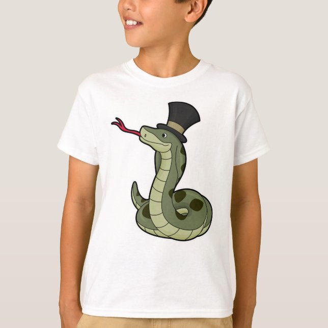 Orm som gentleman & hatt t shirt (Framsida)