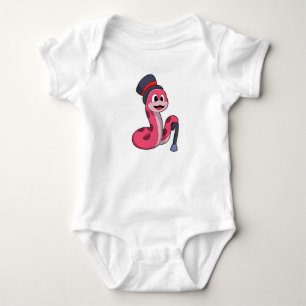 Orm som gentleman med hatt & promenadpinne t shirt