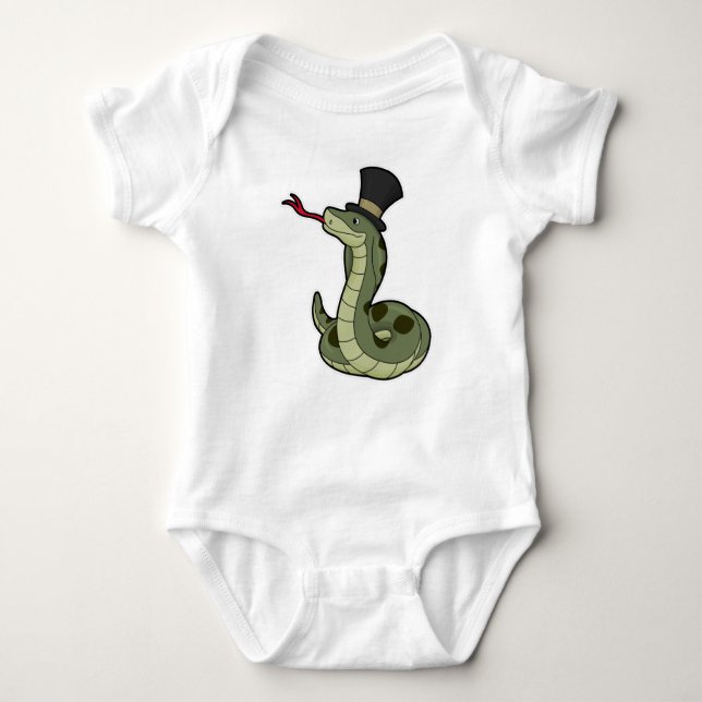 Orm som gentleman och hatt t shirt (Framsida)