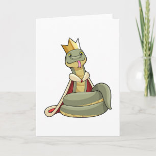 Orm som kung med krona kort