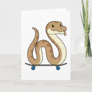 Orm som Skridskoåkare med Skateboard Kort