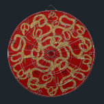 Ormar! Darttavla<br><div class="desc">Skapat från en ursprungspenna & bläck teckning till heder för ormens år. Den kalligrafi som visas är "orm". De som föddes under ormens år är kloka,  tålmodiga och charmerande. Ormåren omfattar 2013,  2001,  1989,  1977,  1965,  1953,  1941 och 1929.</div>