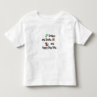 Ormar och snigel och marionett hund... tee shirt