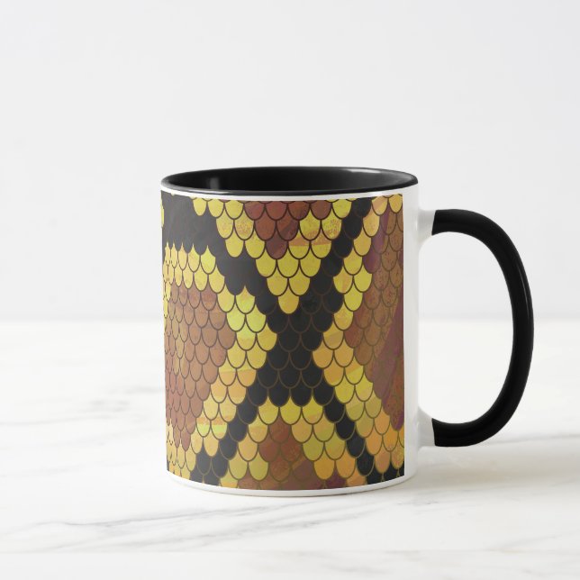 Ormbrunt och guld- tryck mugg (Höger)