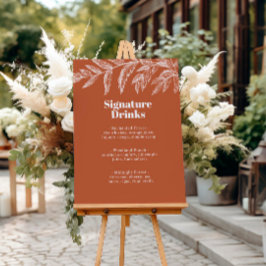 Ormbunks Botaniska Skogssignaturdrycker Meny Affis Poster