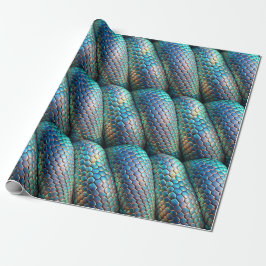 Ormbunksviol- och blå ombré presentpapper