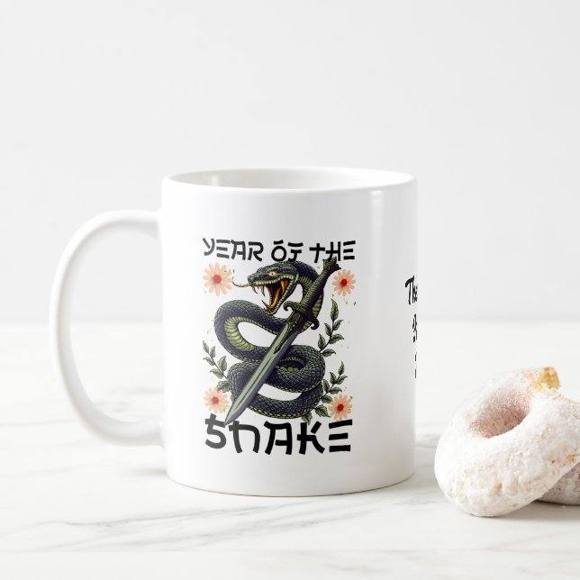 Ormen Årets Zodiak Kinesiskt Nyår Kaffemugg (Med munk)
