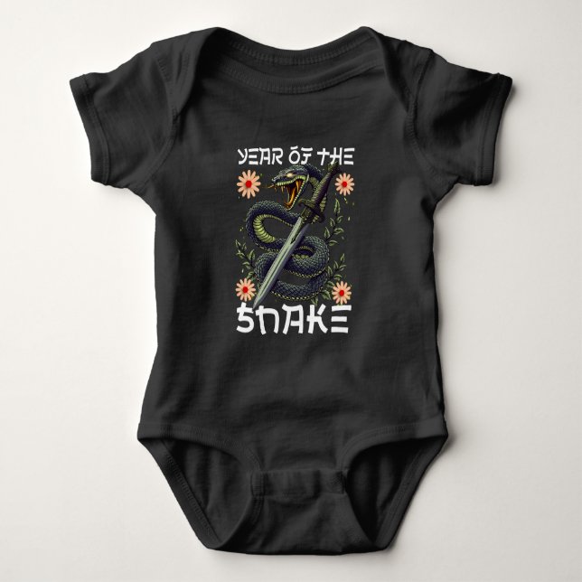 Ormen Årets Zodiak Kinesiskt Nyår T Shirt (Framsida)