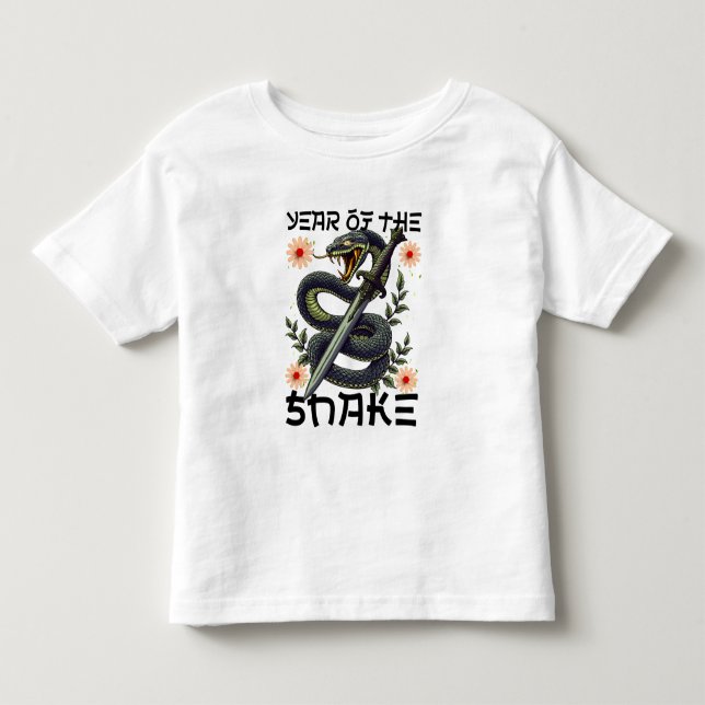 Ormen Årets Zodiak Kinesiskt Nyår T Shirt (Framsida)