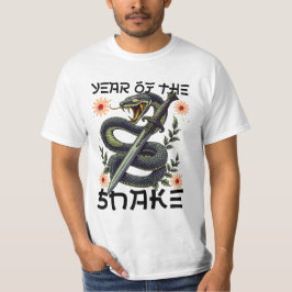 Ormen Årets Zodiak Kinesiskt Nyår T Shirt