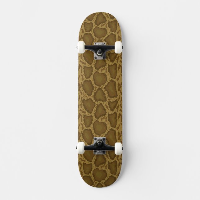 Ormen flår, reptilmönster skateboard bräda 19,5 cm (Framsida)