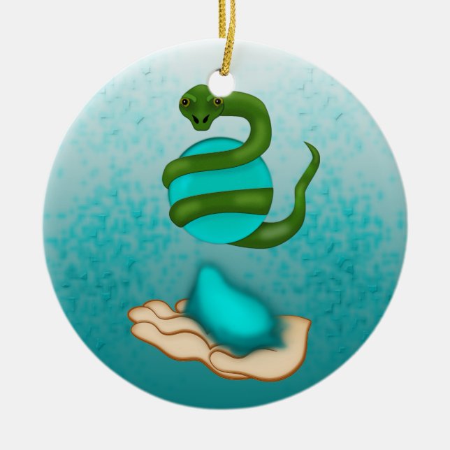 Ormen Julgransprydnad Keramik (Framsidan)