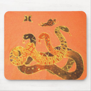 Ormen och fjärilen Mousepad - släta Musmatta