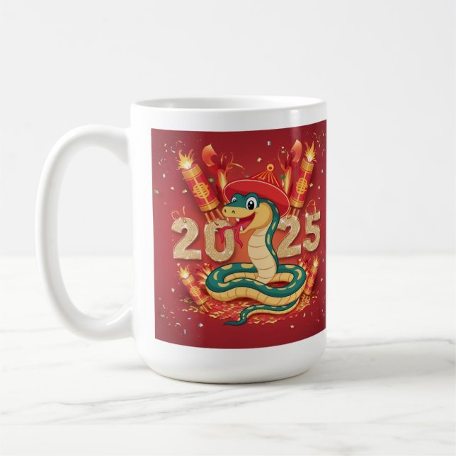 Ormens år 2025 trädsnoken  kaffemugg (Vänster)